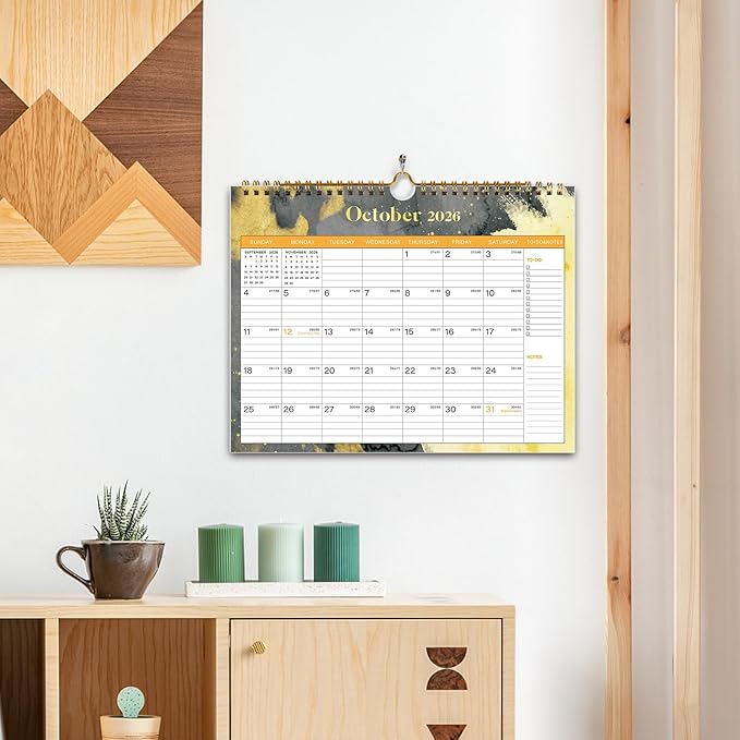 2026 Calendar - 12 Monthly Wall Calendar 2026, January 2026 - December 2026,11.5" x 14.8", 2026 Calendar with Twin-Wire Binding, Hanging Hook, Blocks and Julian Dates (Wall Calendar Blue)
