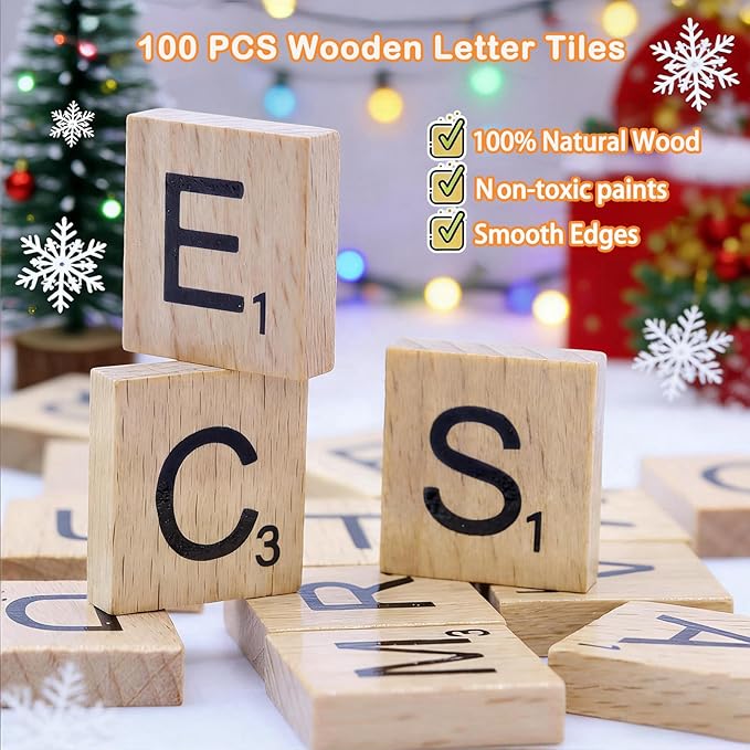 Spelling Games, Sight Word Games for Kids 3-8, 30 Double-Sided Alphabet Flash Cards, 100 Wooden Letters, Preschool Learning Activities Toys, Montessori Educational Toys Gifts for Kids