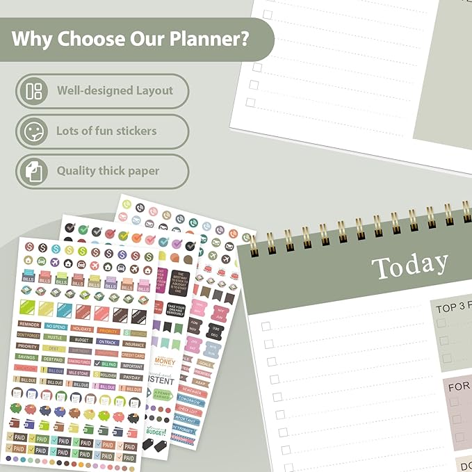 Weekly To Do List Notepad, Undated Planner with 52 Sheets (6.5''x8.9''), Desk Weekly Planner for Women & Man, Home School & Work (Pack of 2)