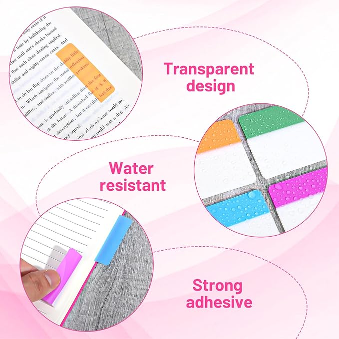 400Pcs Tabs 2'' Sticky Tabs, Colored Writable Repositionable File Tab Flags Index Tab Self Adhesive Reading Divider Sticker for Books Notebooks Binders File Folders (20 Sets)