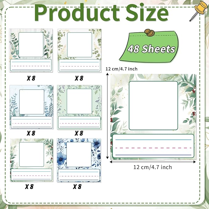 Starboling Kids Name Tags,48 Pcs Adhesive Desk Nameplates,Photo Name Tags Sticker for Classroom Student School Supplies,Name Tag Stickers Classroom Decor Name Stickers（Eucalyptus Photo Name Sticker）
