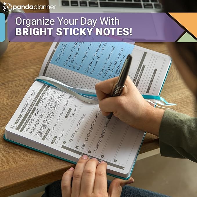Panda Planner Sticky Notes Set – 140 Spring Colors Sticky Notes for Home, Office, & School – Tabbed, Dotted, Blank, & Lined Sticky Notes for Productivity & Organization (Spring Colors)