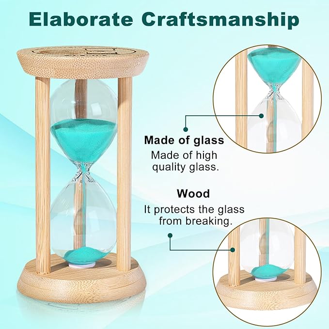 SuLiao Wooden Sand Timer 2 Minute Hourglass, Beech Green Sand Clock, Small Watch 2 Min Timer, Reloj De Arenai, Hour Glass Sandglass for Home, Office, Decorative, Game, Classroom