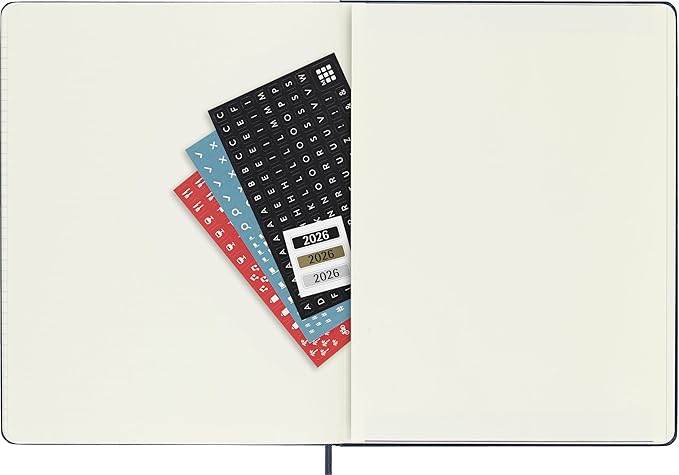 Moleskine Classic 12 Month 2026 Weekly Planner, Hard Cover, XL (7.5" x 9.75"), Sapphire Blue, 144 pages