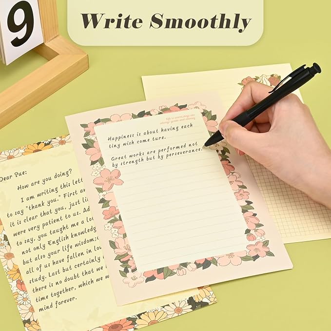 BAYTORY 36Pcs Stationery Paper and Envelopes Set, Cute Animal Patterns Envelope, Love Letter Papers Letter Writing Kit, 18 Paper Sheets + 9 Envelopes (Dog, Rabbit, Cat)