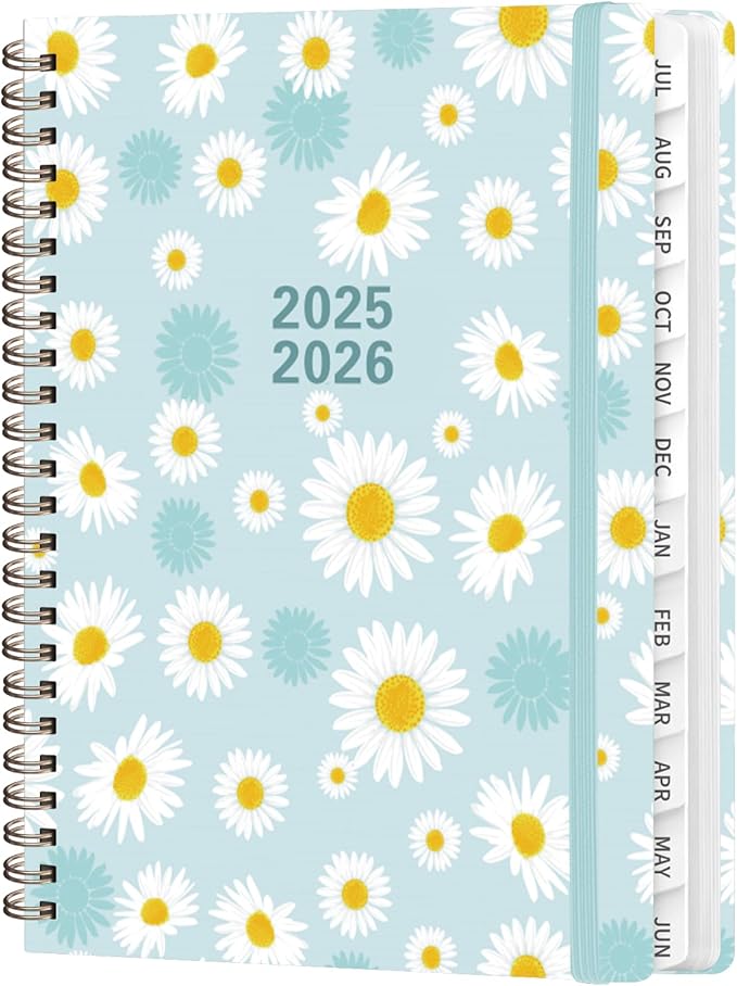Planner 2025-2026, Weekly and Monthly Calendar Academic Planner (July 2025 - June 2026), Hardcover Teacher School Student Agenda with Tabs, Ideal for School Office Supplies, A5 (6.3" x 8.5")
