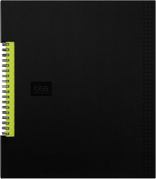Oxford Idea Collective Business Notebook, 11 x 8.5, Double Wire, Case Bound, Black, 80 sheets (56895)