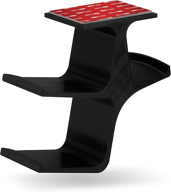 The Treo - Under Desk / Shelf Dual Gamepad Controller & Headphone Hanger Holder Stand - Designed for Xbox ONE, PS4, PS3, PS5, Dualshock, DualSense, Switch, PC, Steelseries, Steam & More, by Brainwavz