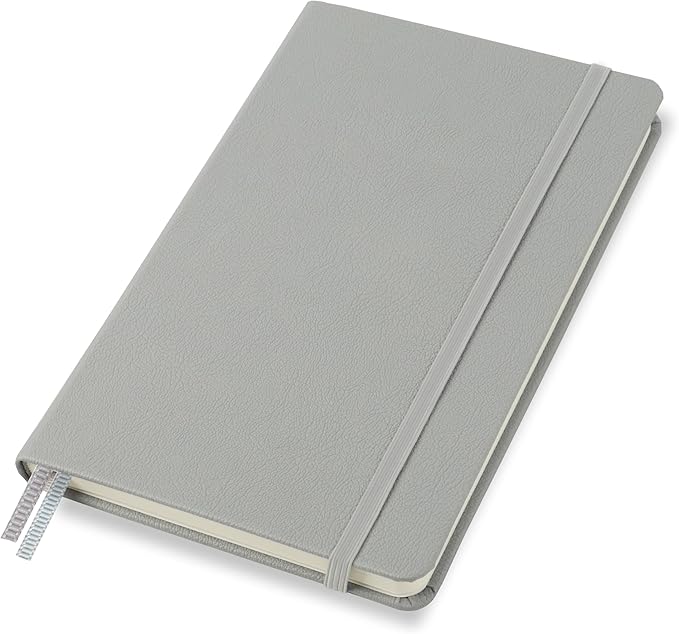 Minimalism Art, Premium Hard Cover Notebook Journal, Classic 5" x 8.3", 122 Numbered Pages, Gusseted Pocket, Ribbon Bookmark, Extra Thick Ink-Proof Paper 120gsm, San Francisco (Dotted, Gray)
