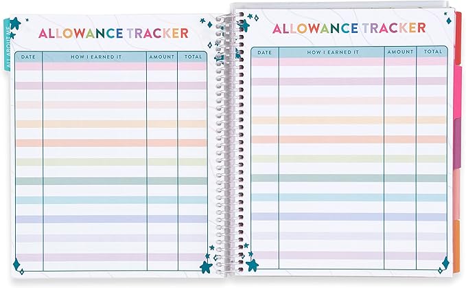 Erin Condren 7'' x 9'' Plastic Spiral In a Daze Undated Kid's Planner - Calendars, Reading Logs, Stickers, and Creative Planner & Activity Book for Kids by Erin Condren