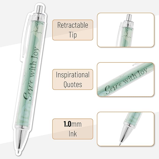 Mr. Pen Christian Pen Set, 10 Pack, Black Ink, Bible Verse Pens, Ballpoint Pens