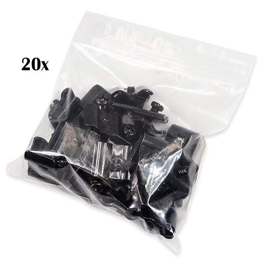 Gridwall Joining Clips Connectors for Wire Grid Panels and Grid Wall - 20 Pack (Black)
