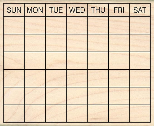 Stamps by Impression Journal, Habit Tracker, Calendar Rubber Stamp 4.25" x 5.25" 6 Row ST 1610