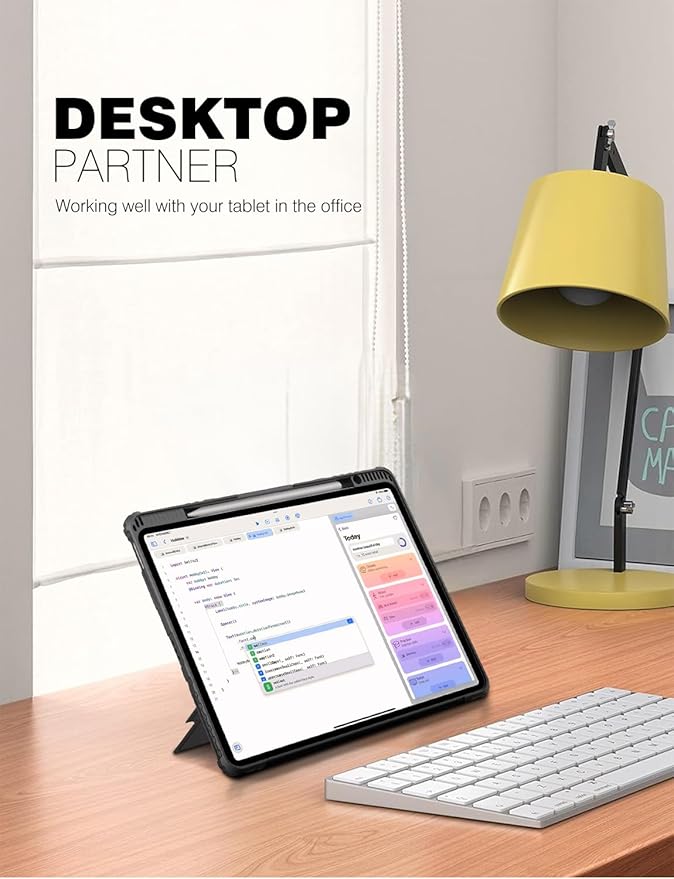 Nillkin Adhesive Invisible Slim Tablet Stand, Universal iPad Stand for Desk, Most Adjustable, Compatible with iPad/Galaxy Tab and All 9.7-11" Tablets, Light Gray