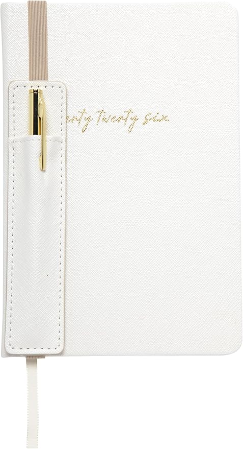 WORLD TRAVELER 2026 Planner - Weekly and Monthly Planner - 6x8 Planning Notebook & Calendar Agenda with Pen, White/Ivory
