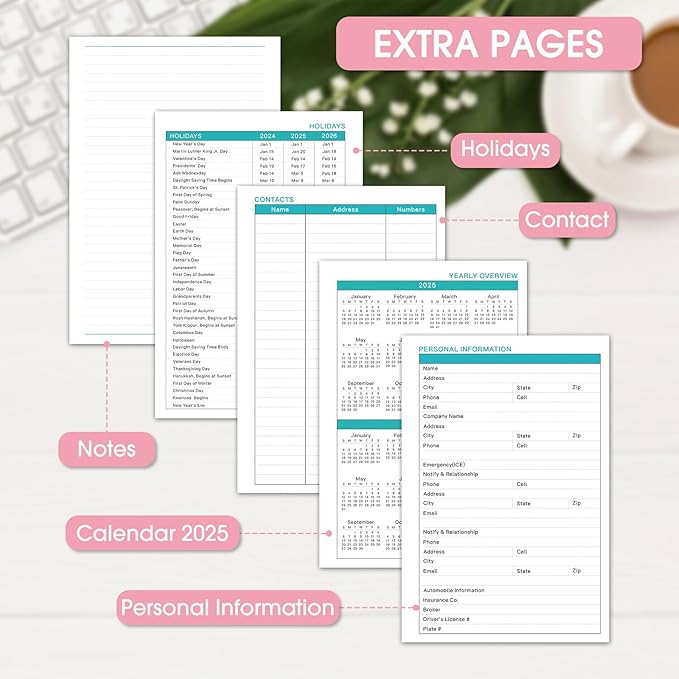 Ymumuda 2026 Planner, Daily Weekly Monthly Planner, 2026 Calendar Planner (Jan 2026 - Dec 2026), 8.4" x 6.3", Teacher School Student Work Agenda with Tabs, Ideal for School Office Supplies