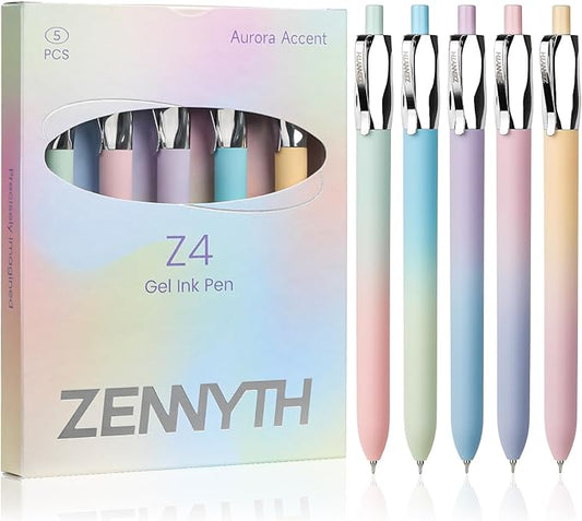 Ddaowanx Gel Pens,5Pcs Fine Point Smooth Writing Pens,0.5mm Quick Dry Black Ink for Journaling,Writing,Note Taking,Office&School Supplies,Aesthetic Desk Accessories Gifts for Women