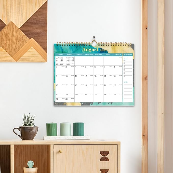 2026 Calendar - 18 Monthly Wall Calendar, July 2025 - December 2026, 8.5" x 11", Calendar 2026 with Twin-Wire Binding, Hanging Hook, Blocks and Julian Dates (2025-2026 Wall Calendar Purple)