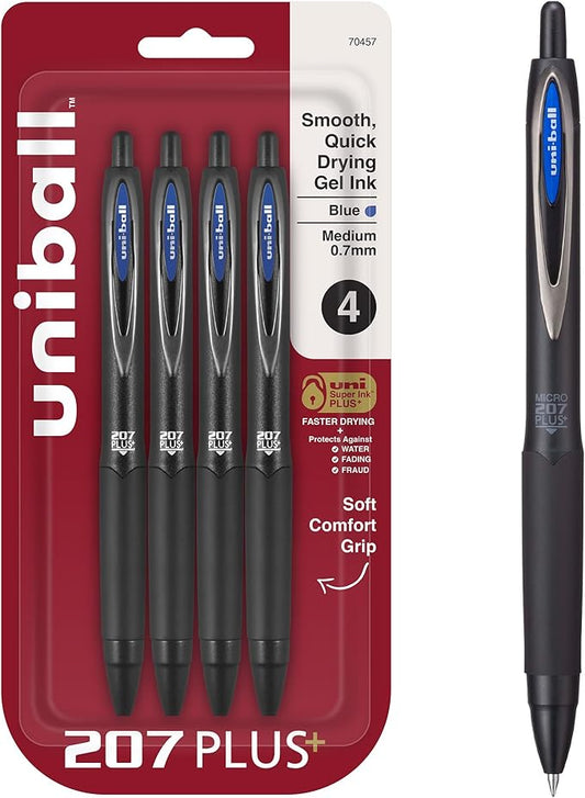 207PLUS+ Gel, 0.7MM, Blue, 4pk