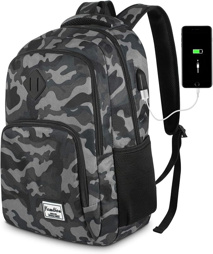 YAMTION 17.3 Inch Backpack Teenager Boy Man School Bag Computer School Business Leisure College School School Work University Travel School