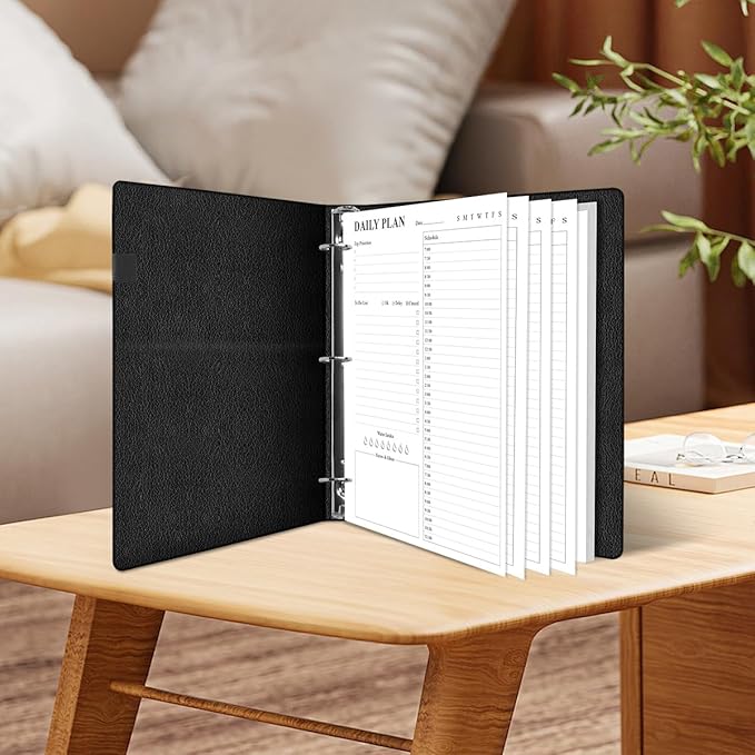 (2-Pack) Undated Daily Planner Refill - A4 Planner Inserts, 200 Sheets/400 Pages Planner and Lined Refill, 3 Hole Punched To Do List Refills, 100 gsm White Paper, 8.5'' x 11''