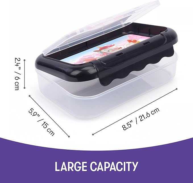 ZIPIT Recycled Plastic Pencil Box for Kids | 2 Compartments Pencil Case for School | Large Capacity Pencil Box for Girls and Boys