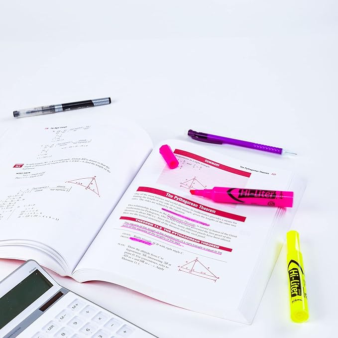 Avery Hi-Liter, Desk Style, Chisel Tip, 24 Pink and Yellow Highlighters (98189)