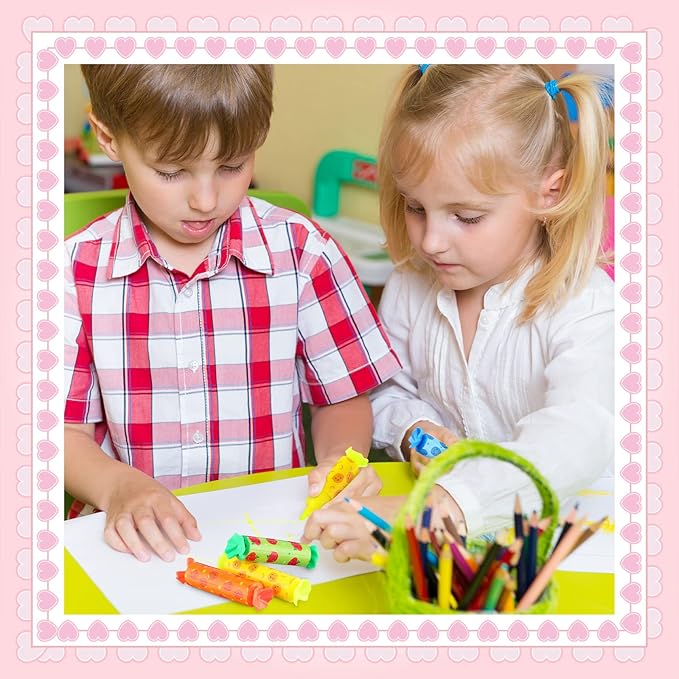 Geyee 24 Pieces Mini Highlighter Candy Pastel Highlighter for Kid Student 6 Colors Cute Chisel Tip Marker Pen for Candy Party Birthday Drawing Poster Diary Greeting Card School Office Supplies