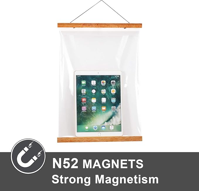 WITCOLOR Magnetic Poster Hanger Frame - 16x20 16x24 16x12 Wooden Poster Frame, Solid Teak Wood, Strong Magnets for Easy Hanging Posters Maps Pictures Canvas Wall Art Christmas Decor(2 Pack)