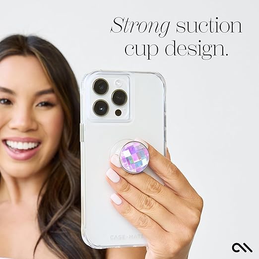 Case-Mate Minis - Soap Bubble Cell Phone Stand/Grip - Suction Cup Cell Phone Holder [Removable for Wireless Charging] for iPhones, Android Smartphones, Kindles & More - Iridescent