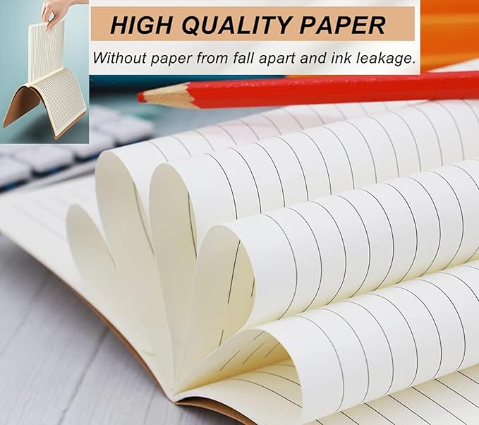 24 Pack A5 Lines Notebook Bulk Kraft Cover College Ruled, Lined Paper Travel Journals Composition Diary Subject Notebooks Planner, 60 Pages, 8.3”x 5.5”