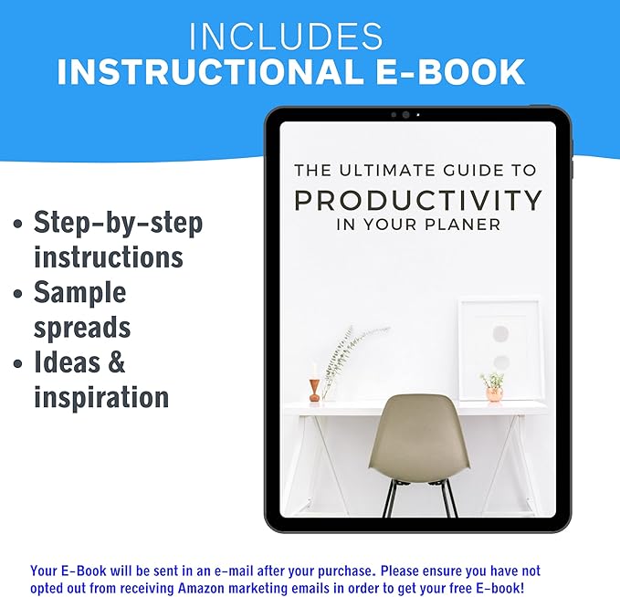 Ultimate Productivity Stencils & Stickers - x20 Sheets of Planner Stickers, x6 Stencils - Calendars, to Do Lists, Habit Trackers, Goals - Accessories & Supplies for Bullet Journals by Sunny Streak