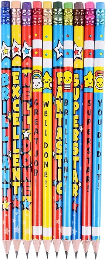 Madisi Assorted Colorful Pencils, Incentive Pencils，#2 HB, 10 Designs, 150 Pack， pencils bulk for kids