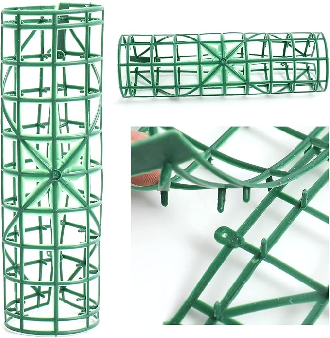 Artificial Flower Grid Panels,DIY Flowers Wall Frames,Flowers Wall Arches Backdrop,Plastic Fences Frames,Flower Grids,Artificial Flowers Plant Base,16 Pieces,10x10 Inches.