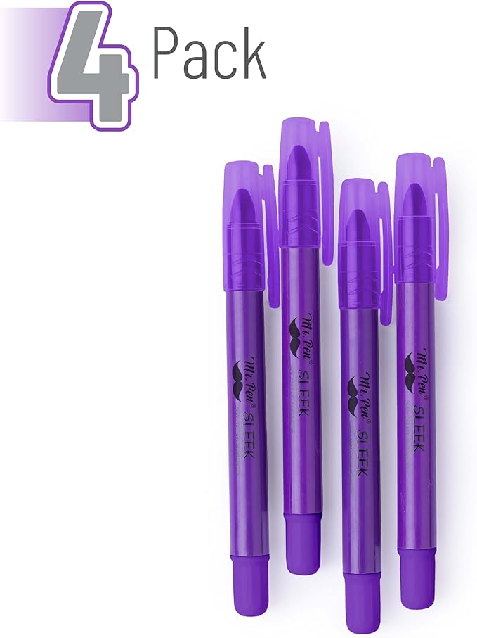 Mr. Pen No Bleed Gel Highlighter, Bible Highlighters, Purple, Pack of 4