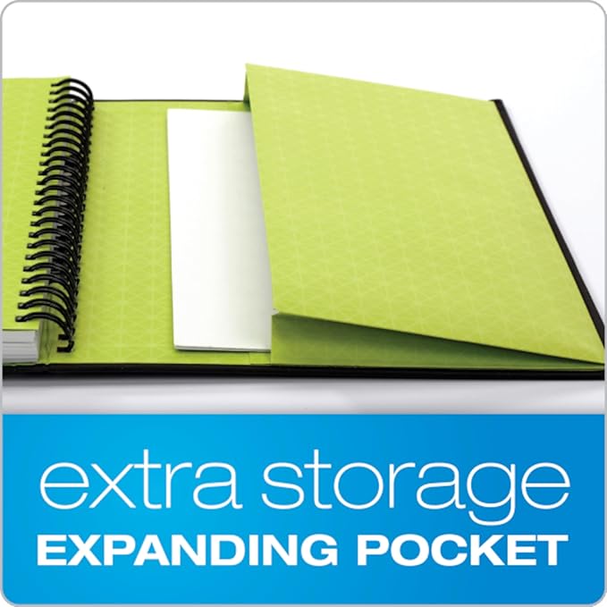 Oxford Idea Collective Business Notebook, 11 x 8.5, Double Wire, Case Bound, Black, 80 sheets (56895)