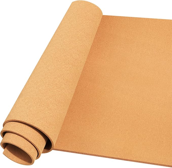 Large Cork Board Roll 72" x 48", 1/4" Thick Non-Adhesive Corkboard Bulletin Board Sheet for Walls/Office, ZHIDIAN 6' x 4' Premium Frameless Natural Cork Board for DIY Projects