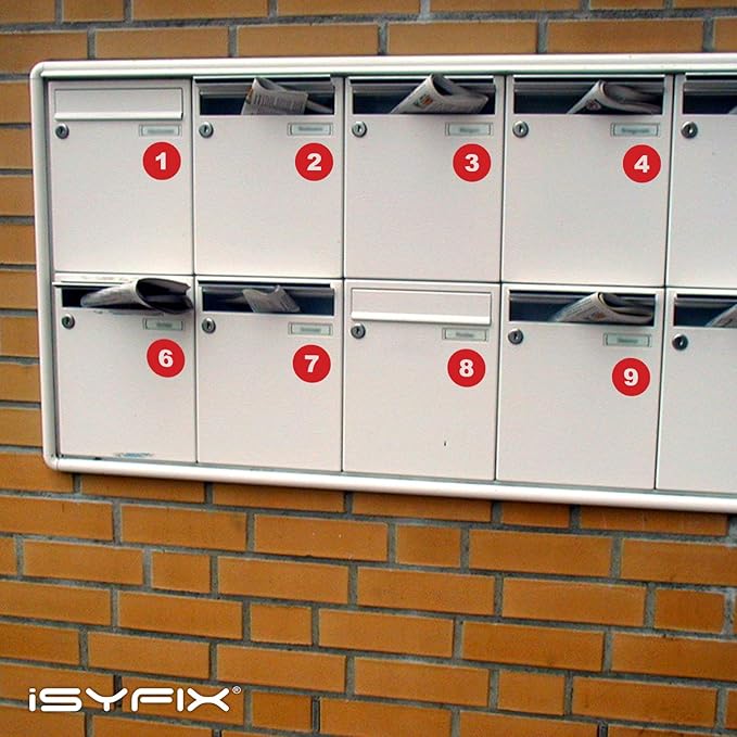 iSYFIX Red Consecutive Number Stickers – 1 to 100, 2-inch, 1 Set – Vinyl Self Adhesive Premium Decal, Ideal for Inventory, Storage, Organizing, Boxes, Bins, Toolbox, Lockers & More, Indoor/Outdoor