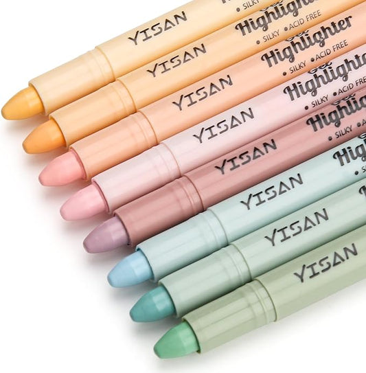 YISAN Bible Highlighter, Dry Highlighter,No Bleed, 8 Pastel Colors,70627