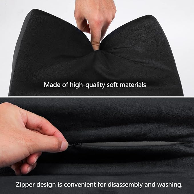 Tablet Pillow Stand - 3 Viewing Angles, Compatible with Tablets, Phones & iPad Pro 9.7, 10.5, 12.9 Air Mini 4, Kindle, E-Reader & Books (Black)