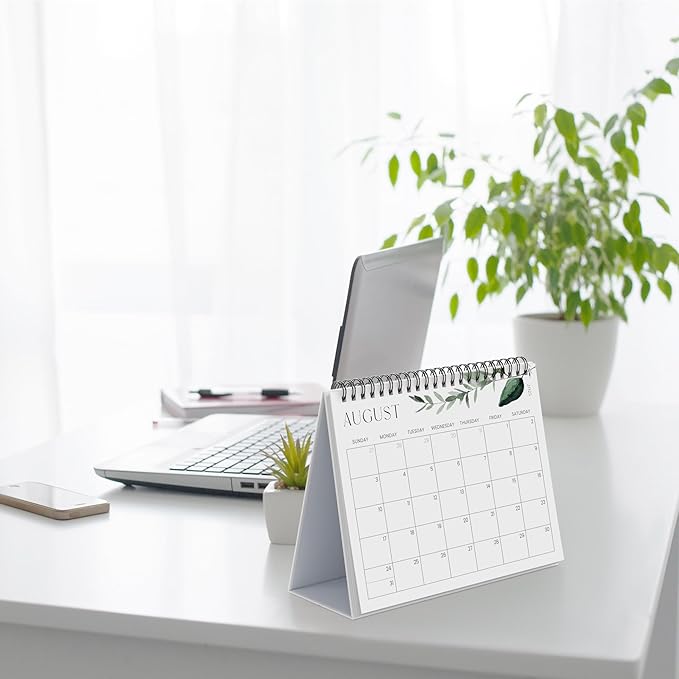 Aesthetic Desk Calendar 2026 - Runs until December 2026 - Beautiful Small Flip Desktop Calendar for Easy Organizing