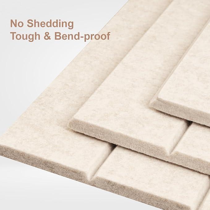 Bulletin Board, 36 x 24 inches Felt Board Decorative Pin Board, 3' x 2' Cork Board Alternative for Wall, Foldable Photo Board with 20 Pushpins - Oatmeal Stripes