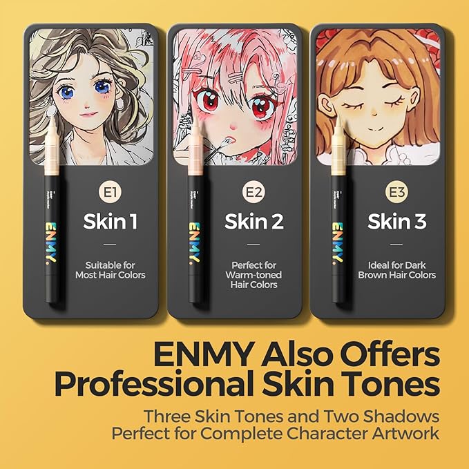 ENMY 36 Colors Direct Liquid Acrylic Paint Pens, Acrylic Paint Markers Pens, Fabric Markers for Textile, Canvas, Rock, Glass, Wood, Paper, DIY, Acrylic Markers for DIY Craft Supplies