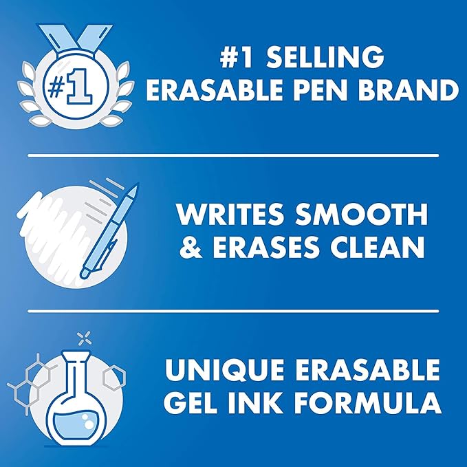 Pilot FriXion Erasable Gel Pens, Fine Point 0.7 mm Erasable Pens, Pack of 15 Assorted Colors