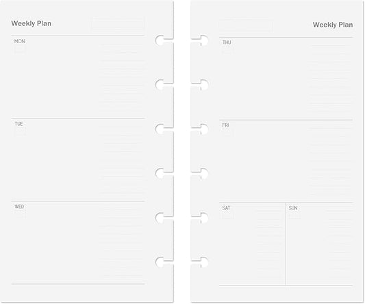Discagenda Planner Insert Refills Discbound 120gsm 80lb (Weekly, Personal)