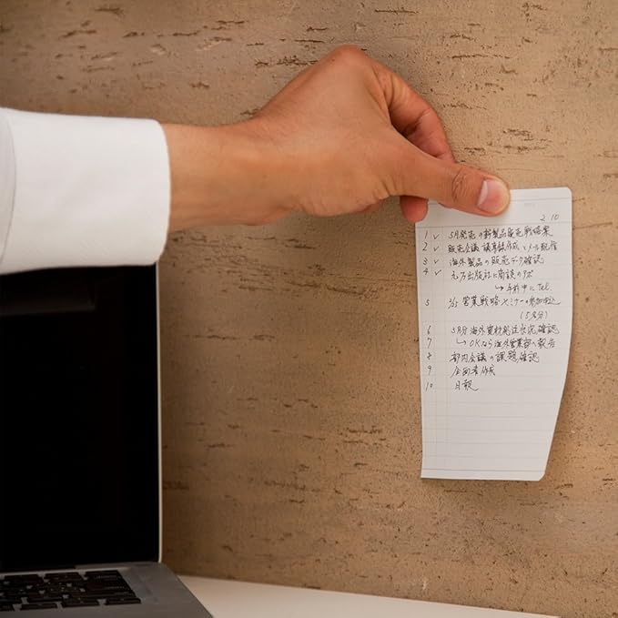 Maruman Mnemosyne Lined Memo Pad- A6, 5.83" x 4.49", 80 Sheets / 160 Pages, 7mm Special Ruled Notebook, Perforated Pages & Wire-Bound to Lay Flat, Black, Made in Japan