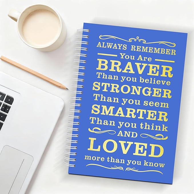 2Pcs Blank Spiral Notebook,Inspirational Gifts A5 Hardcover Sketch Book,Art Sketchbook for Drawing, Unlined, Plain Sketch Book for Women Men Work Writing,160 Pages (2, Blank Page Dark Blue)