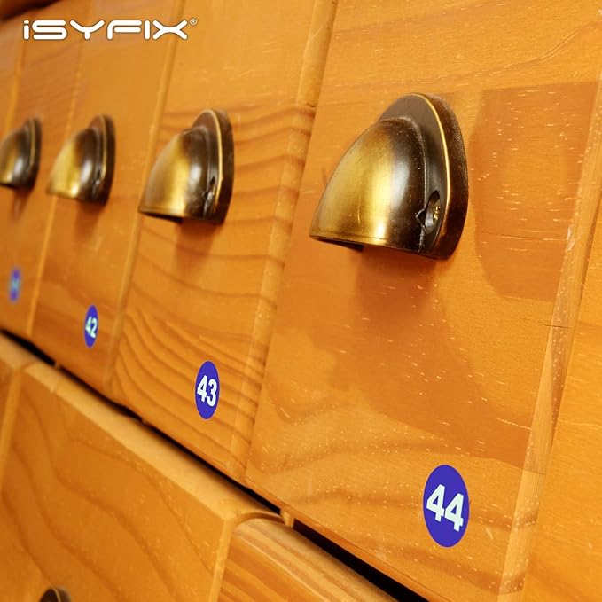 iSYFIX Blue Consecutive Number Stickers – 1 to 100, 1-inch, 1 Set – Vinyl Self Adhesive Premium Decal, Ideal for Inventory, Storage, Organizing, Boxes, Bins, Toolbox, Lockers & More, Indoor/Outdoor