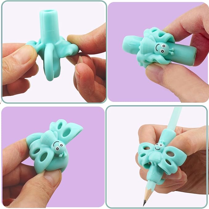 JuneLsy Butterfly Three-Finger Pencil Grips (8PCS)