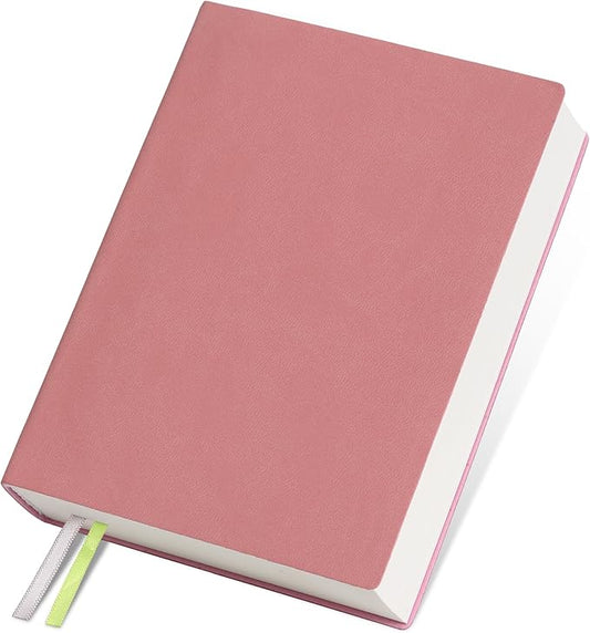 DreamDove Thick Blank Journal Notebook 400Pages Hardcover Sketch Book Notebook Blank Journal Unlined No Lines Soft Leather Cover A6 (3.9 × 5.5) Journal Leather Notepad Drawing Book Memo Writing Sketch Pad Diary Notebook (Warm Powder-400 Page)